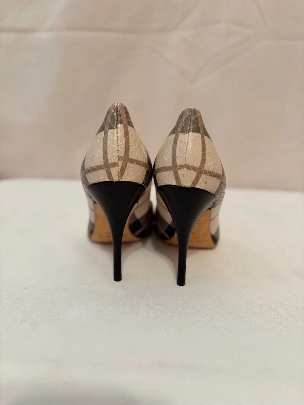 Kate Spade New York Licorice Plaid Snakeskin Stiletto Pumps